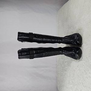 Paul Green Black leather Knee high boots
